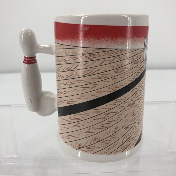 VTG Emson 3D Bowling Mug Stein Bowler Lane Pin Ball Handle Taiwan 5.25" *NO LID - Picture 4 of 12